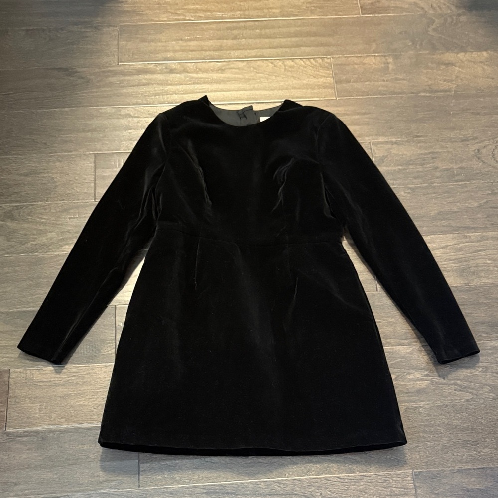 Tuckernuck Black Velvet Mini Dress